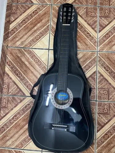BLACK FRIDAY Violão Acústico Capa Novo Música Madeira Corda de aço Perfeito - Preto