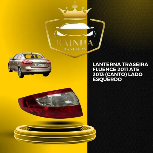 Lanterna Traseira Fluence 2011 até 2013 (Canto) Lado Esquerdo