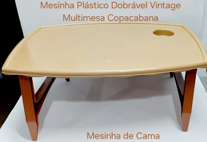 Bandeja Vintage Plástico de Mesa Multimesa Copacabana De Cama
