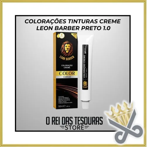 COLORAÇÕES TINTURAS CREME LEON BARBER PRETO 1.0 e 2.0