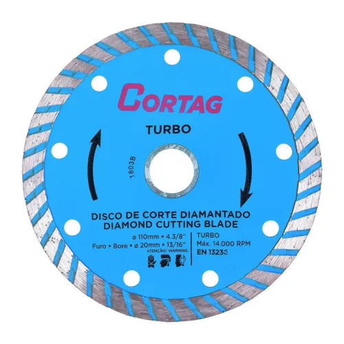 Disco Diamantado Turbo 110mmX20mm Cortag