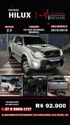 Toyota Hilux CD D4-d 4X4 2.5 16V 102cv TB Dies. 2010