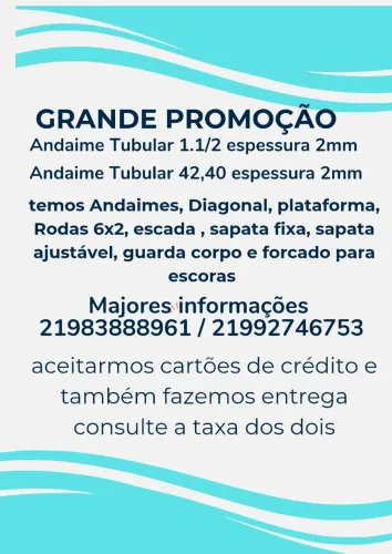 Fabricamos andaime acessórios 
