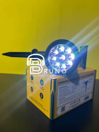 Luminária Jardim com Placa Solar Espeto