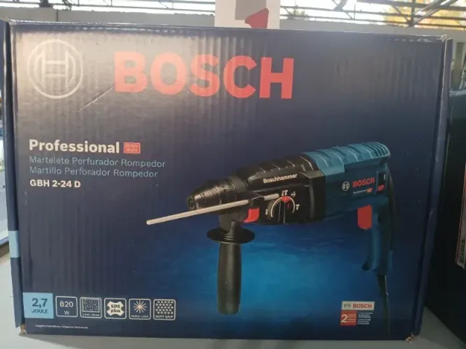 MARTELETE PERFURADOR ROMPEDOR 820W GBH 2-24D - 06112A02E6000 BOSCH