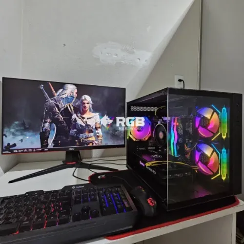 PC Gamer COMPLETO RYZEN 5 + RTX 3050 + 1 ano de garantia e em até 12x