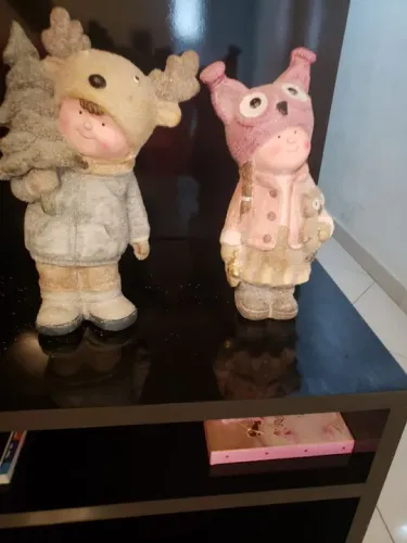Par de Bonecos Decorativos Natalinos