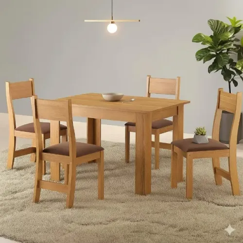 Oferta Mesa de jantar leticia com 4 lugares 