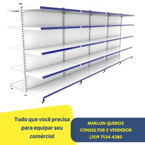 Gondola de Centro Polar Branca 5 Bandejas Nova