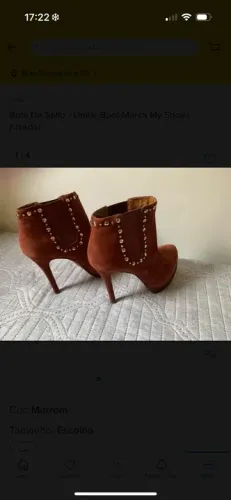 Bota My Shoes cano curto/salto N37