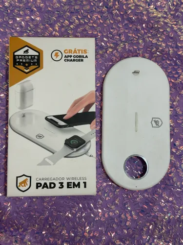 Carregador Wireless 3 em 1 Gorilla Charger - IPhone, AirPods e Apple Watch