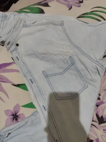 Camisa Jeans Clara botão com Bolso P