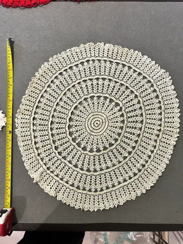 TOALHA BRANCA EM CROCHE LINHA FINA 55 cm 