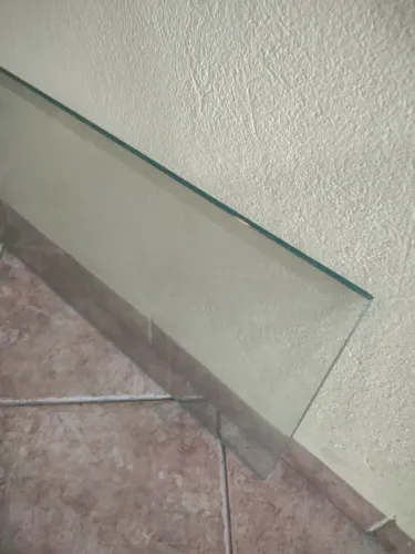 Vidro 8mm chanfrado 237cm x 36cm