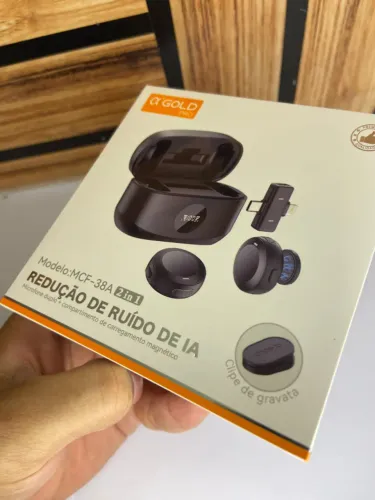 Microfone Lapela Duplo sem Fio MCF-38 A Gold an5