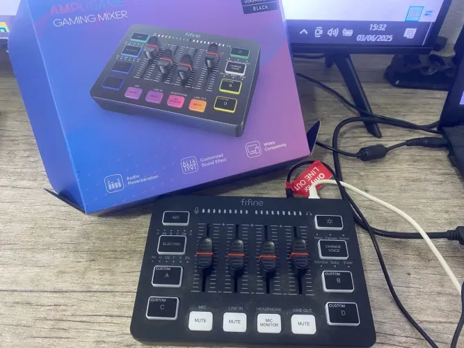 Fifine Ampligame Gaming Mixer - Perfeito para Gamers!