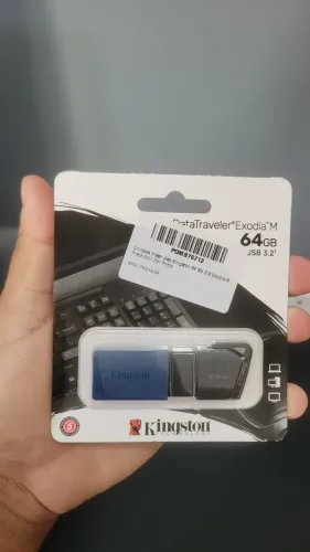 Pendrive Kingston Exodia 64 GB USB 3.2 - Velocidade e Confiabilidade!