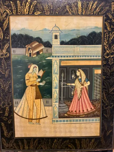 Cadeira Indiana Pintada à Mão - Peça Única