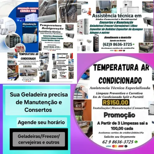 &# Comercial e Residencial: Consertos/Manutenção Geladeiras,Ar condicionado e outros 