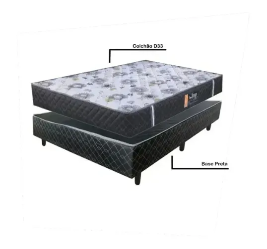 Colchão D33 com Base Box Casal por apenas R$1.108,00 - Paga na entrega