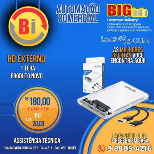 Hd Externo 1tb Slim Usb 3.0 Para Ps4, Ps5, Xbox One, Xbox Series S / X - 1000gb