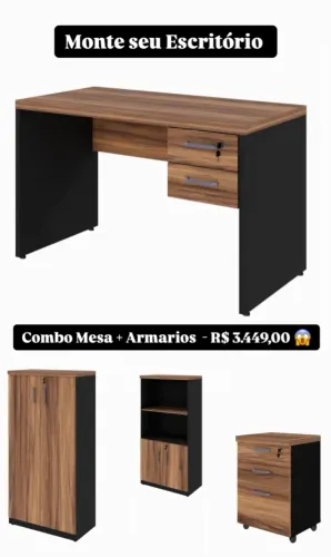 Kit MÓVEIS PARA ESCRITÓRIO COMPLETO