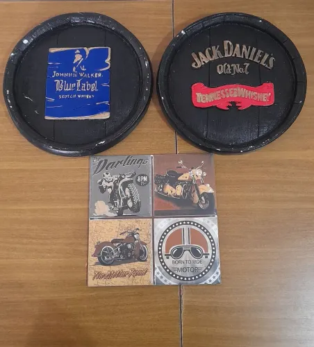 Kit Decorativo Bar/Churrasco: Tábuas e Azulejos