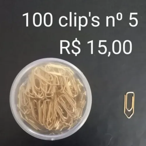 Mini clip's dourado nº 5