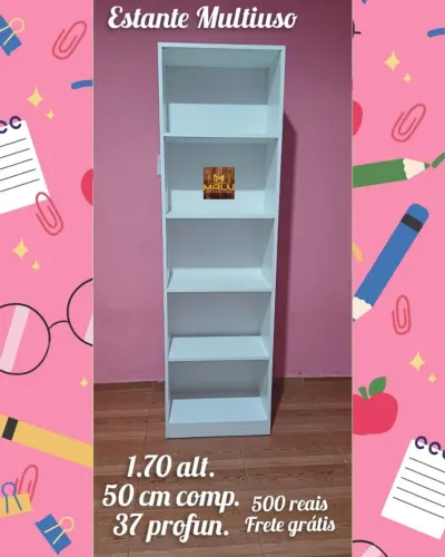 Estante Multiuso Branca - 1.70m de altura