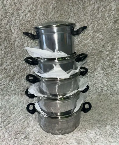 Conjunto de Panelas com tampas de vidro
