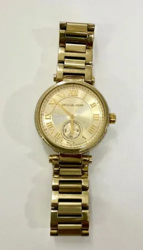 Telogio feminino dourado Michael kors