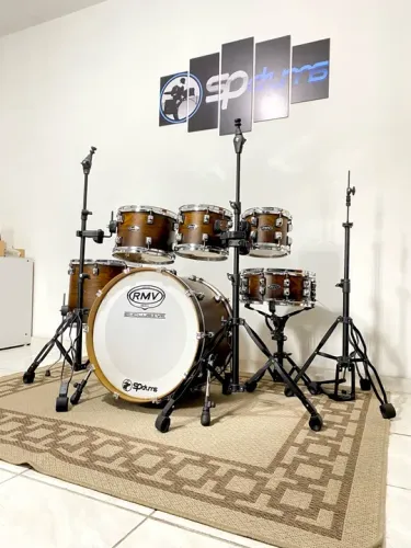Bateria Acústica Rmv Exlcusive 3 Tons Completa Com Ferragens Nova 