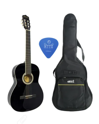 KIT VIOLAO ELETRO-ACUSTICO WALDMAN BK C/ CAPA + PALHETA BRINDE