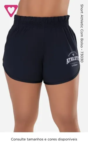 Short atletic com bolso 