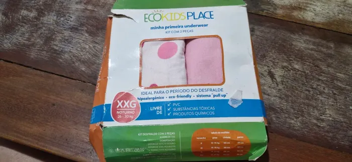 Kit com 2 calcinhas fraldaecologica xxg (26/30kg) ideal para desfralde