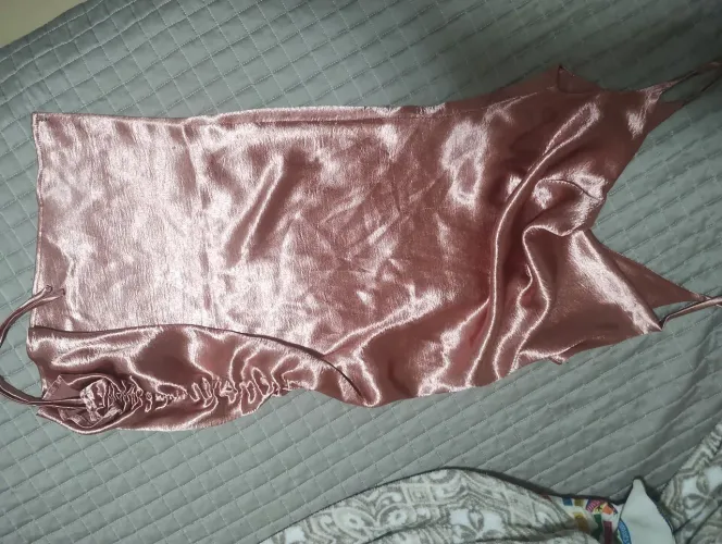 Vestido de Seda Rosa Claro
