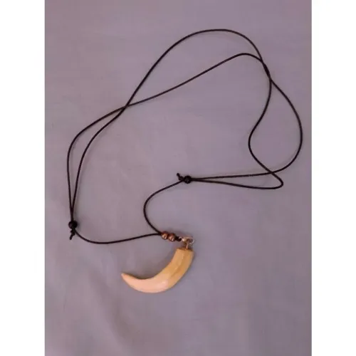 Colar com dente de animal-Javali