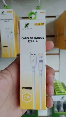 Cabo USB-C para Carregamento e Transferência de Dados - 5A