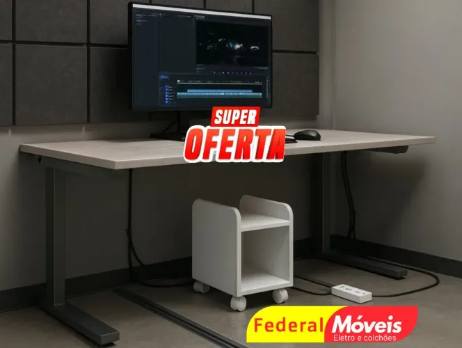 Suporte para CPU com rodízio novo - Leve, versátil e de ótima qualidade