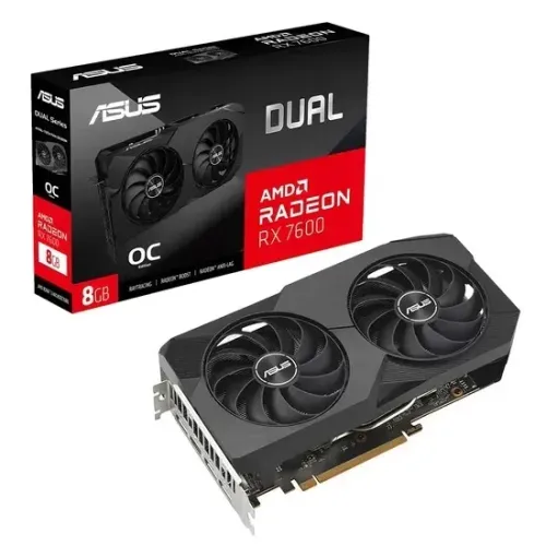 Placa de Vídeo Asus Dual Radeon RX 7600 OC 8GB GDDR6 PCI-Express - Nova lacrada!