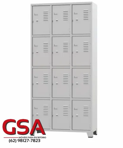 Armário de aço 12 portas 10x no cartão ( Entrega grátis! )
