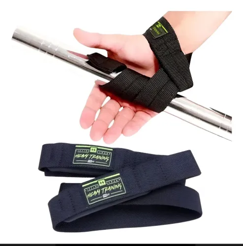 Strap Fita Tala Musculaçao 100% Algodão Lpo Lifting Academia Cor Preto