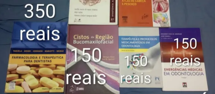 Livros odonto bucomaxilo dentista farmaco anato cistos atlas emerg terapêutica protocolo