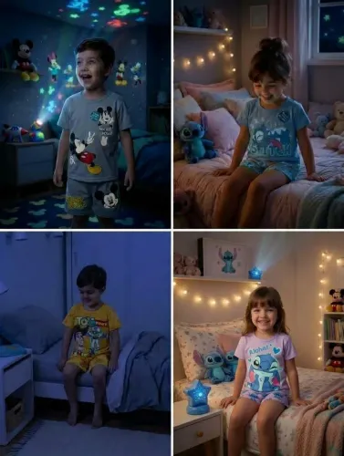 Lote pijamas que brilham no escuro