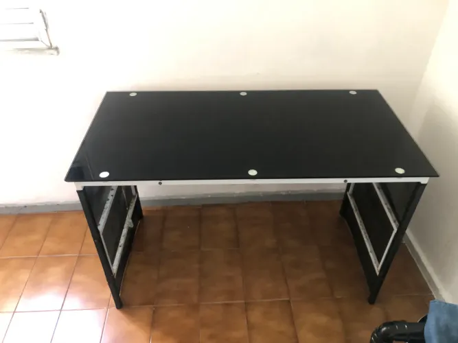 Mesa de vidro temperado para escritório