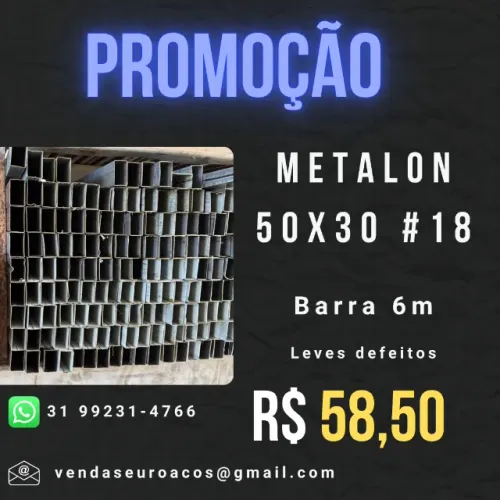 METALON 50X30 chapa 18 com leves defeitos