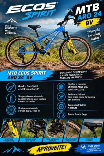 Mtb aro 24 Ecos Spirit 9v