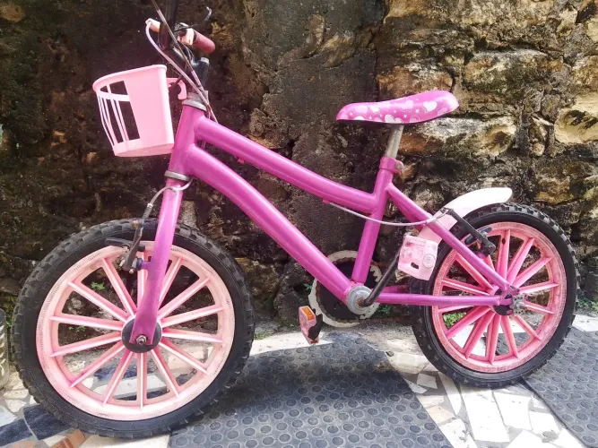 Bicicleta Rosa Infantil 