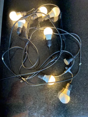 Fio de luz 6 metros 7 bocais <br>R$ 100,00