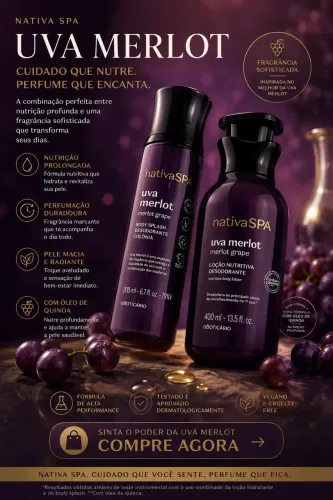 ? Cuidado que nutre. Perfume que conquista. ?